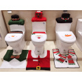 2018 Noël! 3 décorations de Noël / ensemble de salle de bains pour tapis de toilette et couvre-siège de toilette Happy Santa